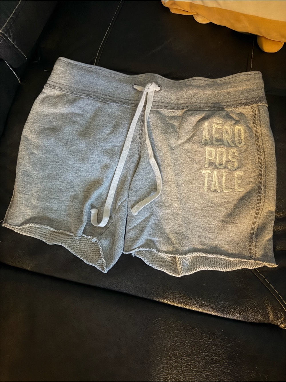 Aeropostale Light Gray Terry Drawstring Women's Shorts